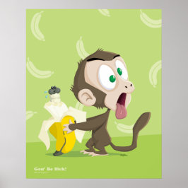 Macaco Tooky com Poster de Banana