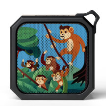 Macacos - Auto-falante de água negra Bluetooth