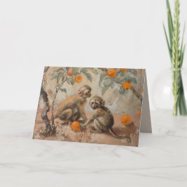 Macacos - Cartão de Saudação Dobrado