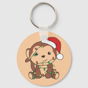 Macacos de Natal Chaveiro