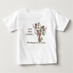 Macacos em camiseta Tree Baby Fine Jersey