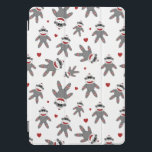 Macacos-meia bonitos com padrão de coração vermelh<br><div class="desc">Este cobrir inteligente de iPad com padrão de macaco é perfeito para qualquer um que ama macacos-meia e quer mostrá-lo no seu iPad!</div>