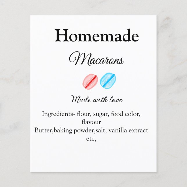 Macarões caseiros adicionam ingredientes feitos co (Frente)
