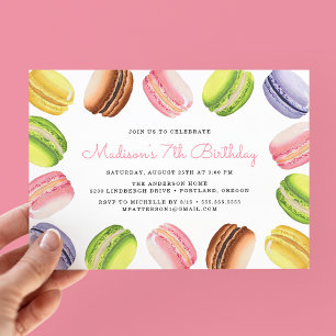 Macarons Franceses CONVITE DE ANIVERSÁRIO