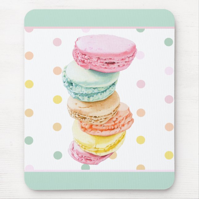 Macarons pontos Mousepad (Frente)
