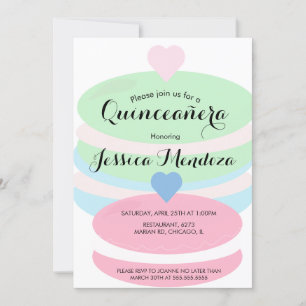 Macaroons Quince Sweet 16 Convite