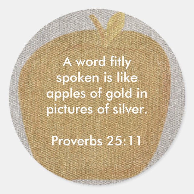 Maçãs de ouro em imagens de prata, autocolantes (Frente)