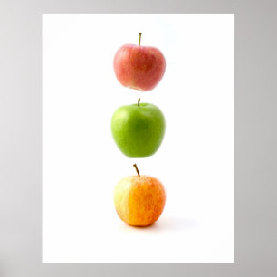 Maçãs o poster de flutuação proibido da arte d