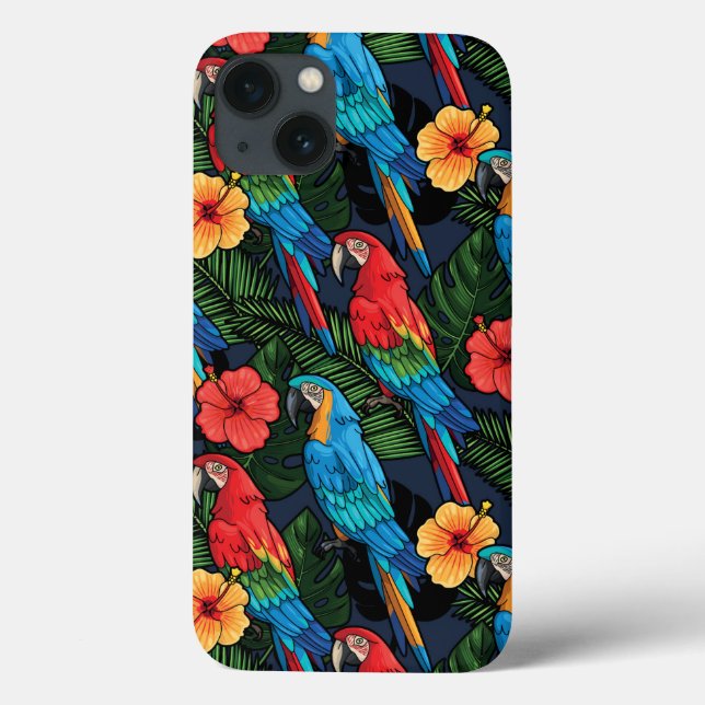 Macaw E Hibiscus Pattern (Verso)