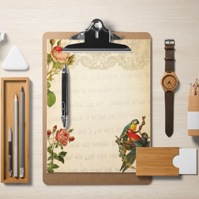 Macaws E Rosas Vintage (Criador carregado)