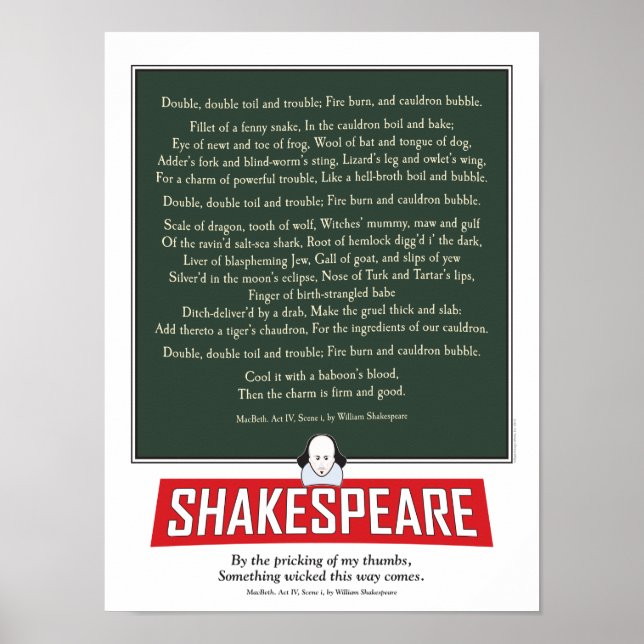 MacBeth de Shakespeare. bruxas poster de encantaçã (Frente)