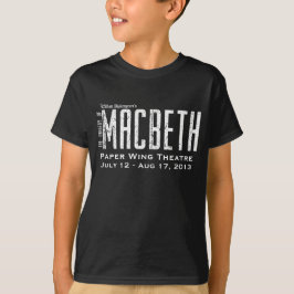 Macbeth - teatro de papel da asa - o t-shirt do