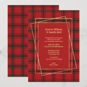 MacDonald Sleet Modern com Dourado Convite de Quad