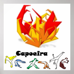 machado do fogo do capoeira do poster