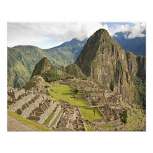 Machu Picchu, cidade do inca no impressão da foto