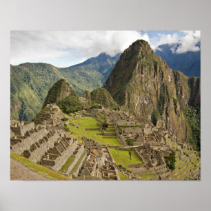 Machu Picchu, cidade inca, poster no Peru