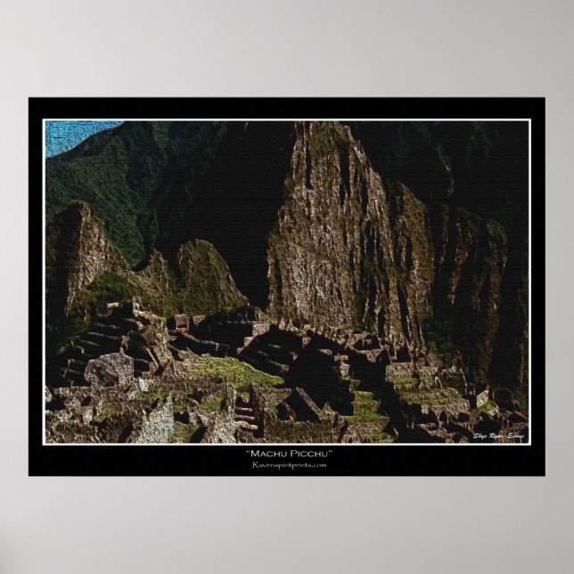 "Machu Picchu" Impressões e Posters de arte (Frente)