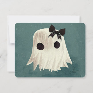Macie O Fantasma Amigo ・ Cartão De Halloween Bonit