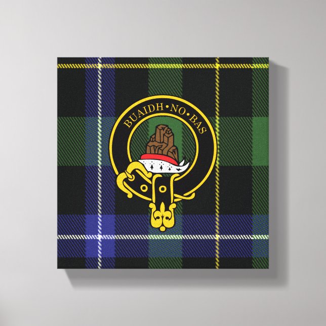 Macneil Scottish Crest e Tartan Canvas (Frente)