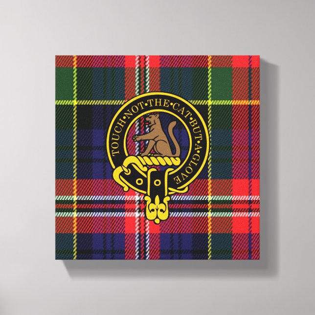 Macpherson Scottish Crest e Tartan Canvas (Frente)