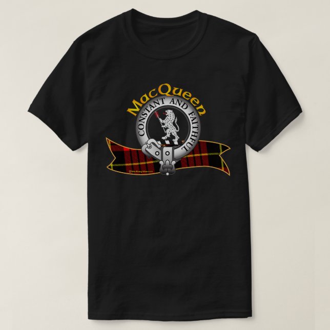 MacQueen Clan Tartan Crest Motto Pullover (Frente do Design)