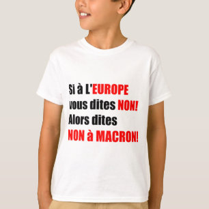 MACRON = blanc Enfant do t-shirt da mundializaçã