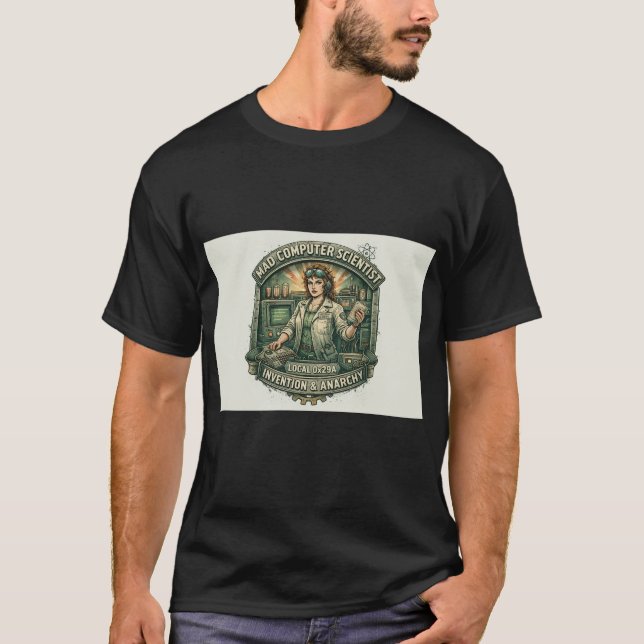 Mad Computer Scientist Local 0x29A T-shirt (Frente)
