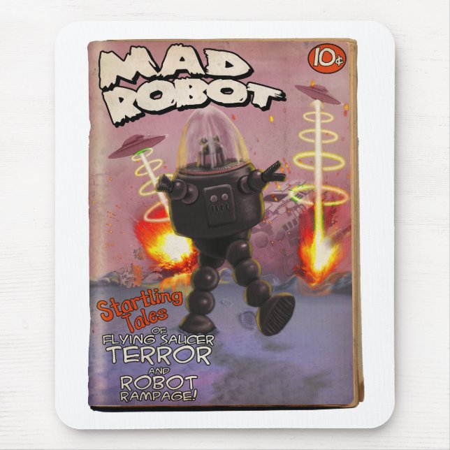 Mad Robot Pulp Cobrir Mousepad (Frente)