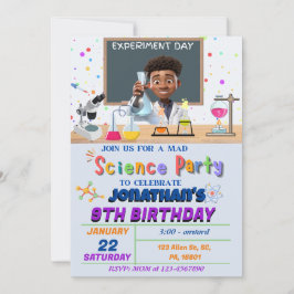 Mad Science Convite de aniversário for Boys