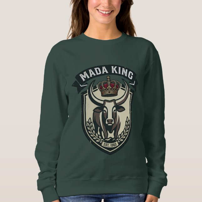 MADA KING | Malagasy Zebu Madagascar T-Shirt (Frente)