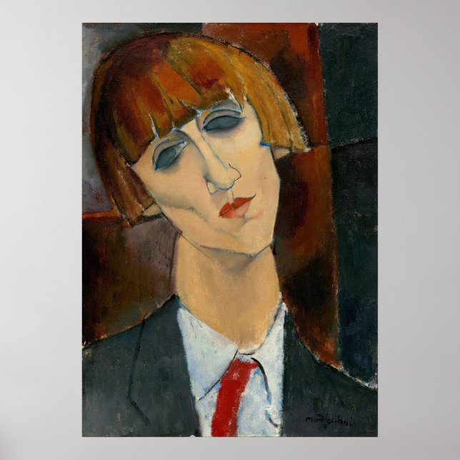 Madame Kisling - Amedeo Modigliani Fine Art Poster (Frente)