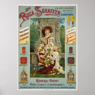 Madame Rosa Schaffer Áustria Poster vintage 1890
