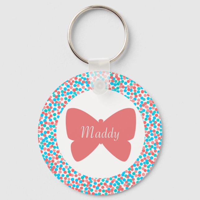 Maddy Butterfly Dots Chaveiro (Frente)