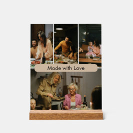 Made with Love Custom Family Photo Acrylic Sign