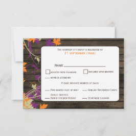 Madeira-canela Folha-de-casamento outono RSVP