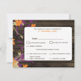 Madeira-canela Folha-de-casamento outono RSVP