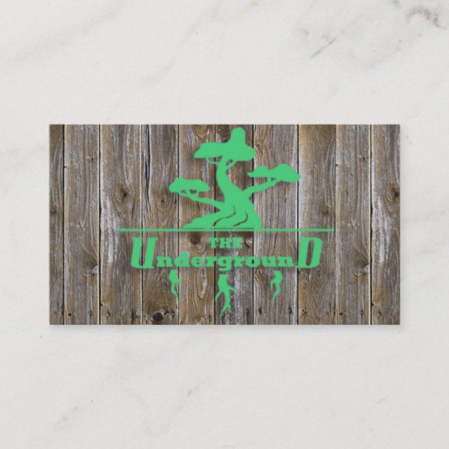 Madeira de Cartão de visita subterrânea (Frente)