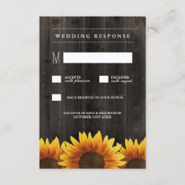 Madeira de celeiro + Cartões RSVP de Casamento Rús
