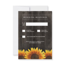 Madeira de celeiro + Cartões RSVP de Casamento Rús