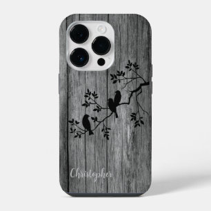 Madeira elegante moderna - árvore e corvo - madeir