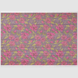 Madeira Floral Moderno Papel Tecido Popular