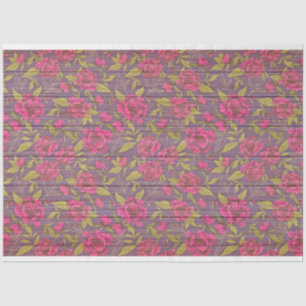 Madeira Floral Moderno Papel Tecido Popular