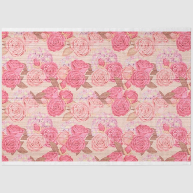 Madeira Floral Moderno Papel Tecido Popular (Frente )