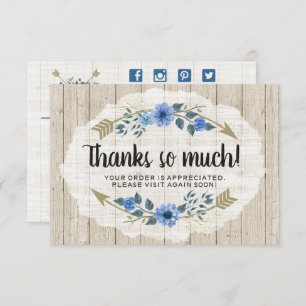 Madeira russa e Cartões de agradecimentos de aquar