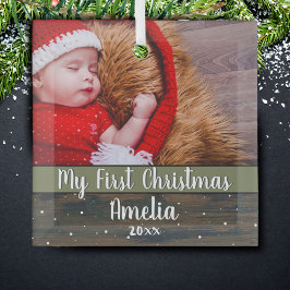 Madeira Rústica Minha Primeira Foto De Natal