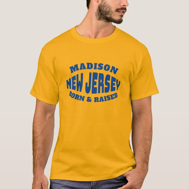 Madison New Jersey Nascer e T-Shirt Aumentado (Frente)