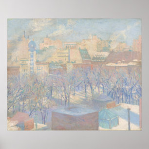 Madison Square Snow - Allen Tucker Fine Art Poster