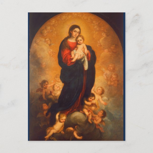 Madona e Menino em Glória ... Cartão postal (Frente)