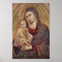 Madona gótica e poster infantil