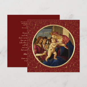 Madonna de Botticelli. Cartões de Natal Religioso